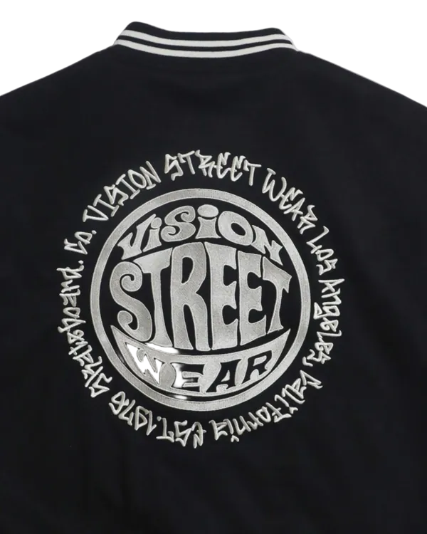 VISION STREET WEAR フェイクスエードスタジアムジャケット バック