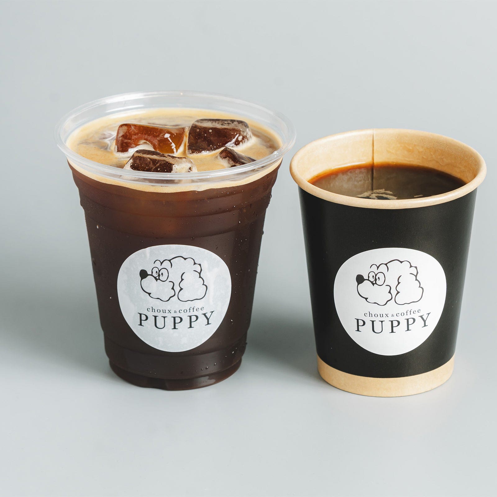 PUPPYのアイスコーヒーとホットコーヒー